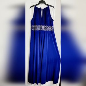 Beautiful royal blue maxi dress fit for most formal events such as weddings.